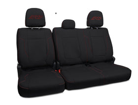 PRP 10-14 Ford Raptor Center Console Cover - Black with Red Stitch