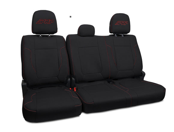 PRP 10-14 Ford Raptor Center Console Cover - Black with Red Stitch