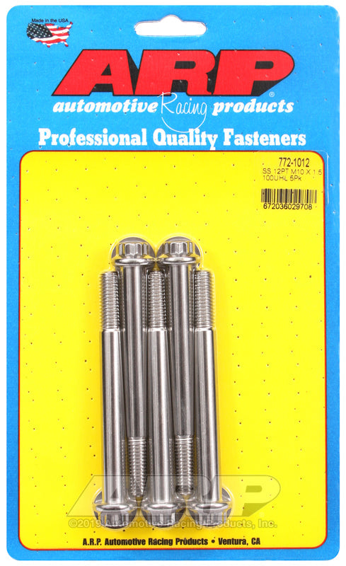 ARP M10 x 1.50 x 100 12pt SS Bolts (5/pkg)