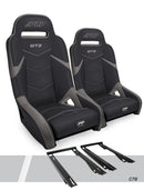 PRP Polaris RZR PRO XP GT3 Suspension Seats Kit (Pair) - Black & Gray-1