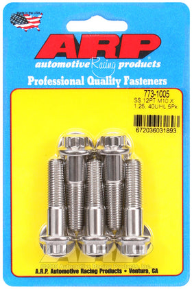 ARP M10 x 1.25 x 40 12pt SS Bolts (5/pkg)