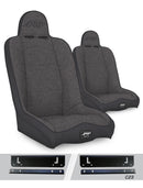 PRP Jeep Wrangler CJ7/YJ Daily Driver High Back Suspension Seats Kit (Pair) - Gray-1