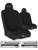 PRP Daily Driver High Back Suspension Seats Kit for Jeep Wrangler CJ7/YJ (Pair) - Black-1