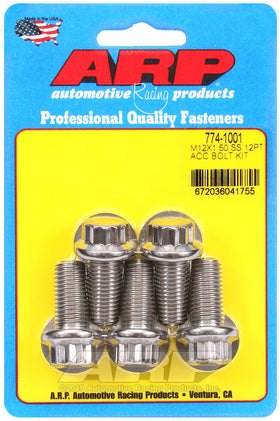 ARP M12x 1.50 x 25 SS 12pt Bolts (5/pkg)