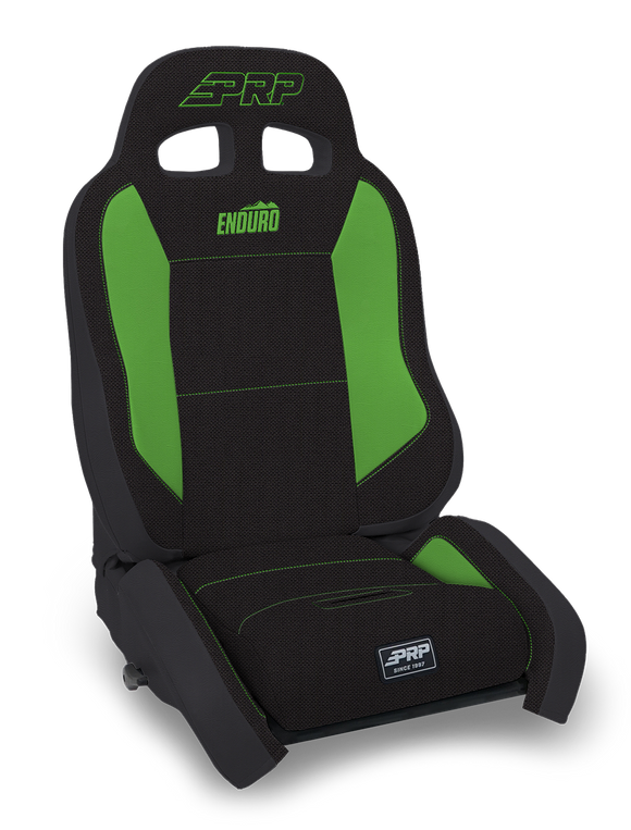 PRP EnduroDaily Reclining Suspension Seat - Black/Green Tweed - Driver