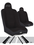 PRP 95-01 Jeep Cherokee XJ Daily Driver High Back Suspension Seats Kit (Pair) - Black-1