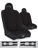 PRP Jeep Wrangler JK/JKU Daily Driver High Back Suspension Seats Kit (Pair) - Black-1
