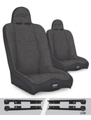 PRP Jeep Wrangler JK/JKU Daily Driver High Back Suspension Seats Kit (Pair) - Gray-1