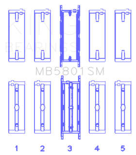 King BMW S63 Crankshaft Main Bearing Set - 0