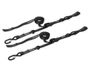 PRP Cam-Lock 1in.x10ft. Tie Down with Snap S Hooks and Soft Tie - Black - Pr.-1