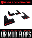 RALLY ARMOR UR MUD FLAPS WITH EXCLUSIVE LOGO: 2017+ HONDA CIVIC TYPE R-3