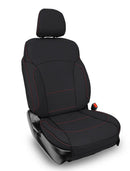 PRP 2013-2017 Subaru Crosstrek Front Seat Covers (Pair) - Black w/ Red Stitch-1