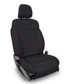 PRP 2013-2017 Subaru Crosstrek Front Seat Covers (Pair) - Black w/ Orange Stitch-1