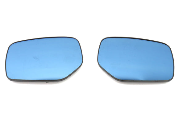 OLM Wide Angle Convex Mirrors with Turn Signals and Defrosters (Blue) - 15 WRX STI