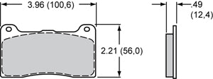 Wilwood Pad Set BP-20 7812-20 Dynapro/UTV4/6 (.49in Thick) - 0