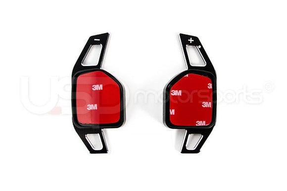 Black Aluminum DSG Paddle Extensions For Audi Vehicles