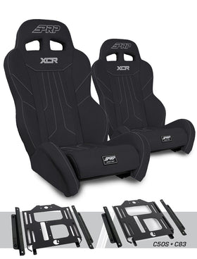 PRP Polaris RZR 570 XCR Suspension Seats Kit (Pair) - Black