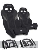 PRP Polaris RZR 570 XCR Suspension Seats Kit (Pair) - Black & Gray-1