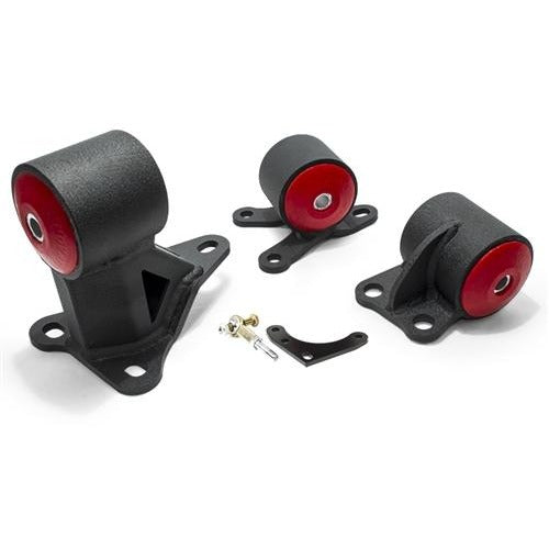 Innovative 92-95 Civic B/D Series Black Steel Mounts 60A Bushings (Auto to Manual Cable 2 Bolt)