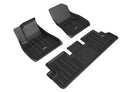 3D MAXpider 2020-2022 Tesla Model 3 Elitect 1st & 2nd Row Floormats - Black-1