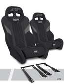 PRP Polaris RZR PRO XP XCR Suspension Seats Kit (Pair) - Black & Gray-1