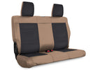 PRP 07-10 Jeep Wrangler JK Rear Seat Covers/2 door - Black/Tan-1
