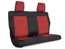 PRP 07-10 Jeep Wrangler JK Rear Seat Covers/2 door - Black/Red-1