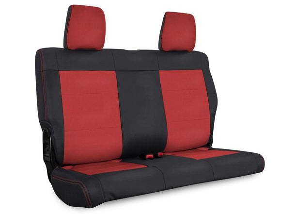 PRP 07-10 Jeep Wrangler JK Front Seat Covers/2 door or 4 door (Pair) - Black/Red