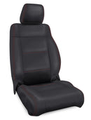 PRP 11-12 Jeep Wrangler JK Front Seat Covers/2 door or 4 door (Pair) - Black with Red Stitching-1