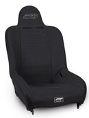 PRP Premier High Back Suspension Seat - Black Vinyl w/Silver PRP Logo-1