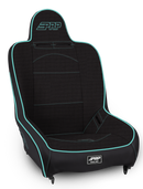 PRP Premier High Back Suspension Seat- Black/Teal Vinyl-1