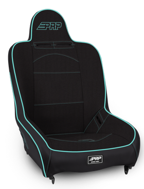 PRP Premier High Back Suspension Seat- Black/Teal Vinyl