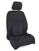 PRP 13-18 Jeep Wrangler JK Front Seat Covers/2 door or 4 door (Pair) - Black with Red Stitching-1