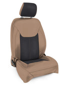 PRP 13-18 Jeep Wrangler JK Front Seat Covers/2 door or 4 door (Pair) - Black/Tan-1