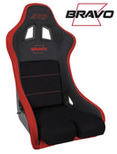 PRP Bravo Composite Seat- Black/Red (PRP Red Outline/Bravo Red- Red Stitching)-1