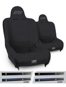 Premier High Back Suspension Seats Kit for 03-06 Jeep Wrangler TJ (Pair) - Black-1