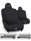 PRP Premier High Back Suspension Seats Kit for Jeep Wrangler CJ7/YJ (Pair) - Black-1