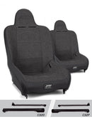 PRP Jeep Wrangler CJ7/YJ Premier High Back Suspension Seats Kit (Pair) - Gray-1