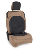 PRP 2018+ Jeep Wrangler JL/2 door/ Non-Rubicon  Front Seat Covers (Pair) - Black/Tan-1