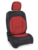PRP 2018+ Jeep Wrangler JL/2 door/Rubicon Front Seat Covers (Pair) - Black/Red-1
