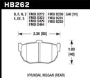 Hawk 89-97 Nissan 240SX SE HP+ Street Rear Brake Pads-2