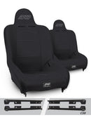PRP Premier High Back Suspension Seats Kit for Jeep Wrangler JK/JKU (Pair) - Black-1