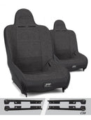 PRP Jeep Wrangler JK/JKU Premier High Back Suspension Seats Kit (Pair) - Gray-1