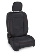 PRP 2018+ Jeep Wrangler/4Door/Gladiator/Non-Rubicon Front Seat Covers(Pair) - Black w/ Red Stitching-1