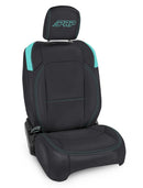 PRP Jeep Wrangler JL Front Seat Covers Jeep Gladiator JT- with Molle Back (Pair) - Black/Teal-1