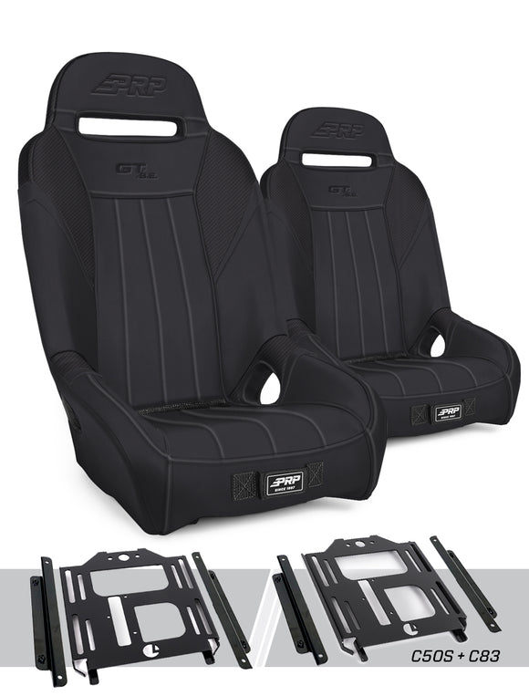 PRP Polaris RZR 570, 800, 900 GT/S.E. Suspension Seats Kit (Pair) - Black