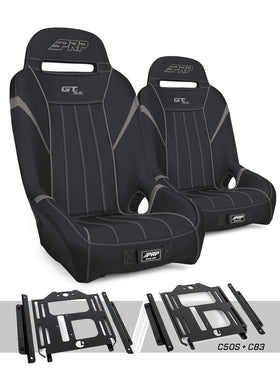 PRP Polaris RZR 570 GT/S.E. Suspension Seats Kit (Pair) - Black & Gray