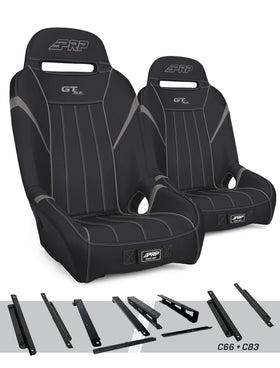PRP GT/S.E. Suspension Seats Kit for Honda Talon (Pair) - Black