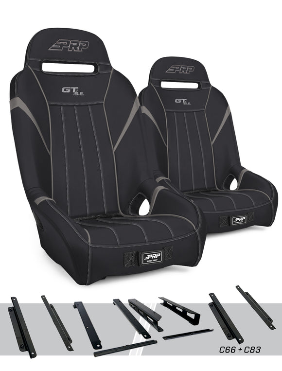 PRP GT/S.E. Suspension Seats Kit for Honda Talon (Pair) - Black