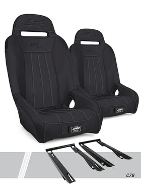 PRP Polaris RZR PRO XP GT/S.E. Suspension Seats Kit (Pair) - Black